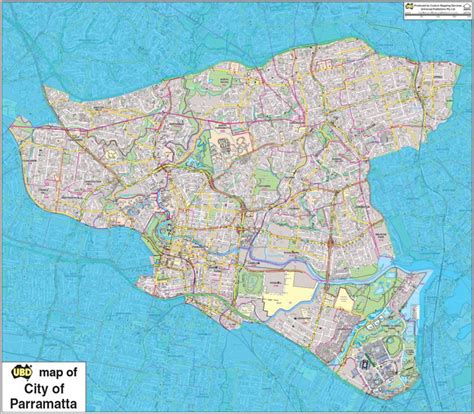 city  parramatta council local government area map  lga