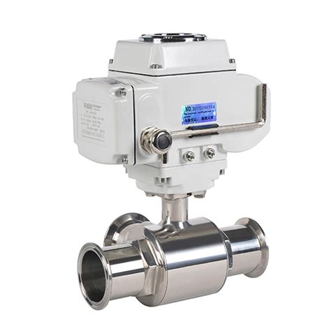 dn   electric actuated ball valve food grade sanitary motorized