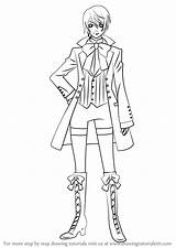 Butler Trancy Alois Draw Step Drawing Anime sketch template
