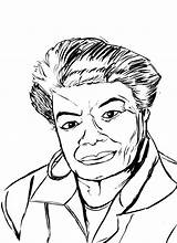 Angelou Coloring sketch template
