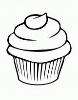 Cupcake Coloring Pages Kids sketch template
