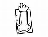 Coloring Thermometer Weather Coloringcrew Pages sketch template