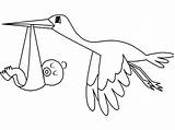 Coloring Pages Bird Flying Stork Baby Kids Mothers Cartoon Holiday Colouring Popular Boyama Leylek Sayfası Printable Gif Birds sketch template