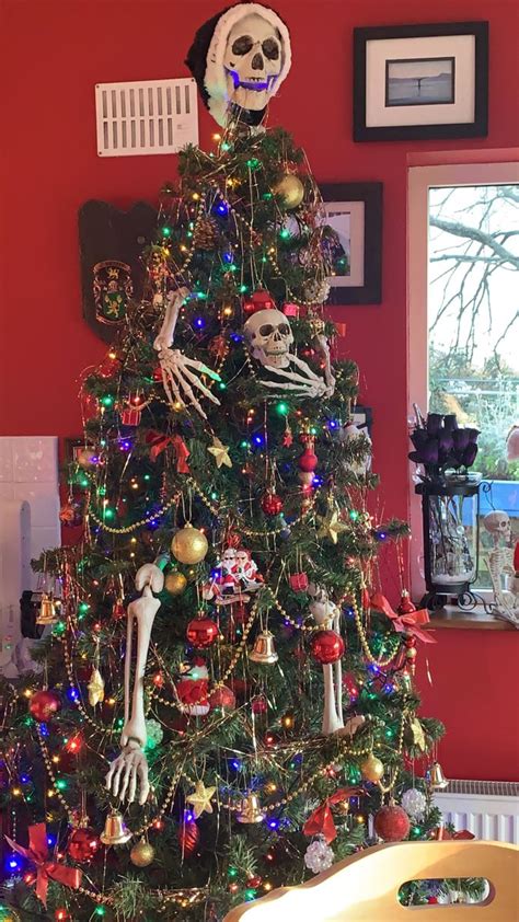 skeleton christmas christmas holiday decor christmas tree