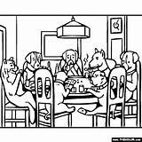 Poker Playing Dogs Coloring Pages Dog Coolidge Famous Cards Adult Paintings Thecolor Painting Craft Visit Choose Board sketch template