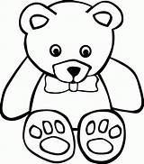 Coloring Bear Teddy Pages Templates Print Popular sketch template