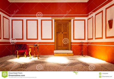 red roman room stock image image  recreation welcoming