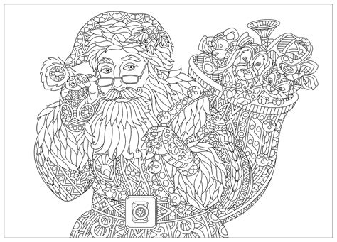 santa claus coloring pages  adults