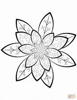 Flower Coloring Pattern Pages Patterns Drawing Printable Adult Kids Book sketch template