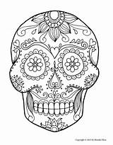 Coloring Calavera Sugar Pages Skull Color Getcolorings Printable Adult sketch template
