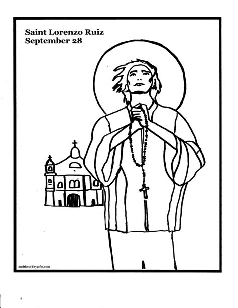 st lorenzo ruiz coloring page and these thy ts
