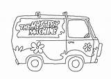 Mystery Machine Coloring Pages Cartoon Doo Scooby Site sketch template