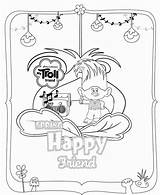 Trolls Coloring Pages Movie Kids Print Color Holiday Beautiful Site Moana Coloring2print sketch template