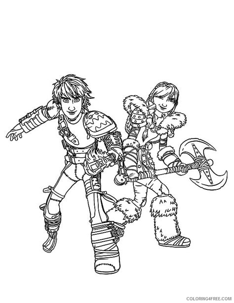 train  dragon coloring page hiccup  astrid coloring home