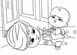 Boss Baby Coloring Pages Tim His Brother Kids Printable Play Dreamworks Puts Observes Lying Tie Ground While He Color Print sketch template