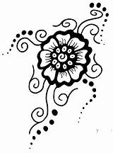 Tattoo Henna Flower Printable Designs Mehndi Stencil Patterns Small Easy Tattoos Clipart Print Flowers Simple Line Stencils Floral Wrist Draw sketch template