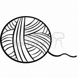 Yarn Ball Clipart Drawing Clip Vector Clipartmag Craft Coloring Royalty sketch template