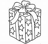 Wrapped Starry Present Paper Coloring Christmas Coloringcrew sketch template