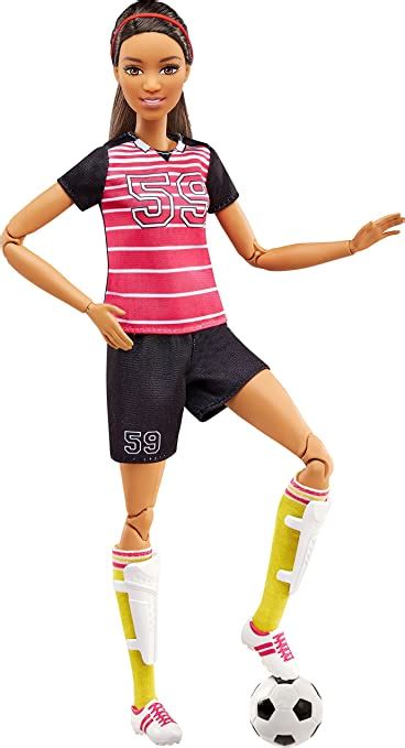Barbie Made To Move Soccer Player Doll Brunette Dolls Amazon Canada
