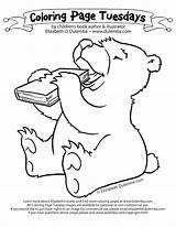 Mary Coloring Elizabeth Book Bear Eating Visits Pages Getdrawings Tuesday Dulemba Getcolorings Printable sketch template