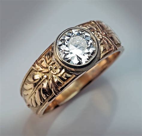 antique russian  carat diamond gold mens ring  stdibs russian