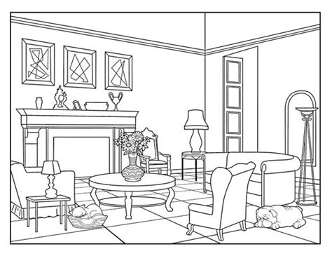 coloring page house notorioustomo