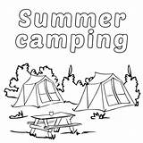 Acampamento Preschool Colorironline Campsite Scribblefun Coloringfolder sketch template