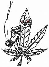 Weed Smoking Leaf Coloring Drawing Marijuana Pages Drawings Stoner Pot Tattoo Clipart Smoke Cannabis Funny Sketch Plant Joint Outline Cool sketch template