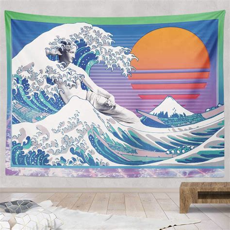 amazoncom jinxy japanese ukiyo  tapestry great wave kanagawa