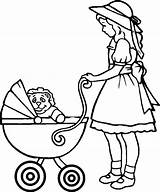 Coloring Pages Stroller Baby Carriage Printable Getcolorings Color Template sketch template