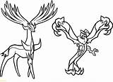 Coloring Xerneas Yveltal Pokemon Pages Getcolorings Fresh Color sketch template