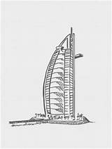 Burj Khalifa Minimalista Decorativos Quadros sketch template