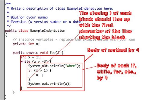 java syntax guidelines