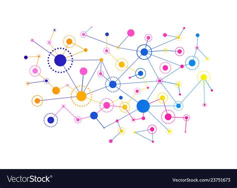 network concept connected lines  dots vector image
