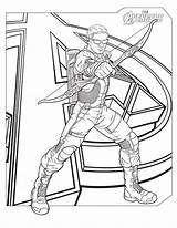 Hawkeye Coloring Pages Marvel Printable Via sketch template
