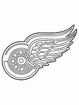 Wings Red Detroit Pages Colouring Coloringpage Ca Coloring Nhl Clubs Colour Member Check Category sketch template
