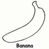 Banana Coloring Pages Single Bananas Color Fruit Toddler Printable Printables Just Two Beneficial sketch template
