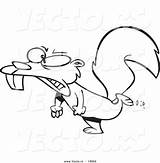 Squirrel Stomping Mad Outlined Toonaday sketch template