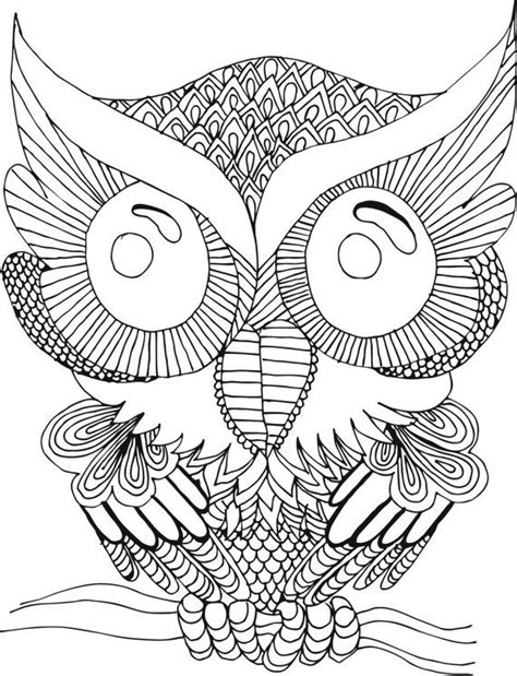 instant  coloring page owl  fancyfairywrappings  etsy owl