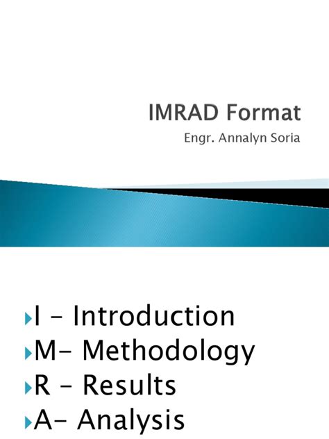 imrad format  discussion  methodology cognition