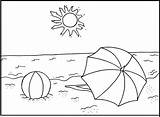 Beach Coloring Pages Kids Printable Sun Summer Coloring4free Color Shines Choose Board Popular sketch template