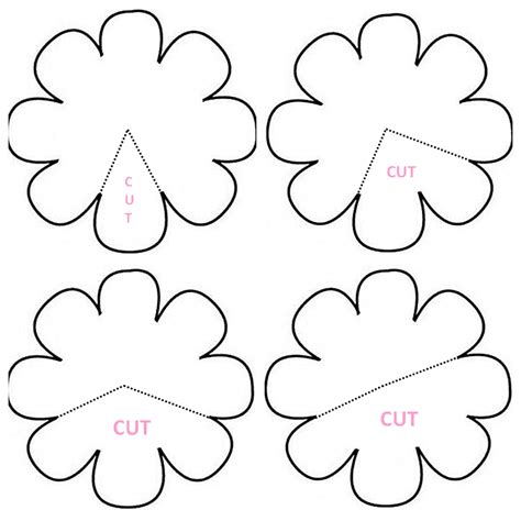 paper rose template printable