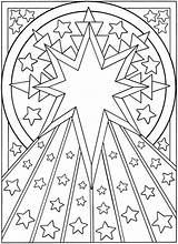 Coloring Pages Stars Sun Moon Adults Star Adult Color Printable Starburst Kids Celestial Colouring Sheets Books Space Template Board Mandala sketch template