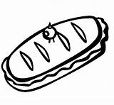 Sandwich Coloring Ii Bread Loaf Coloringcrew Clipart Cliparts sketch template