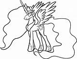 Pony Little Celestia Pages Coloring Getcolorings Princess sketch template
