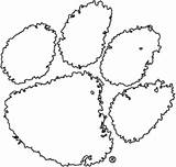 Clemson Paw Coloring Pages Tiger Clipart Logos Template Logo Outline Stencil University Football Printable Carolina South Orange Background Paint Edu sketch template