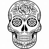 Pintar Calaveras Mandalas Calavera Mandala sketch template