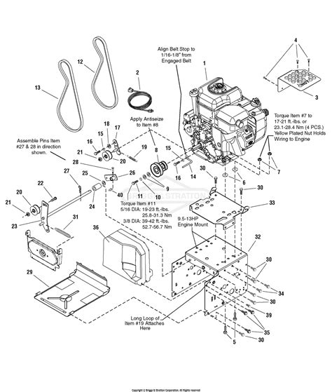 murray  murray   tp snowthrower  parts diagram  engine  frame group