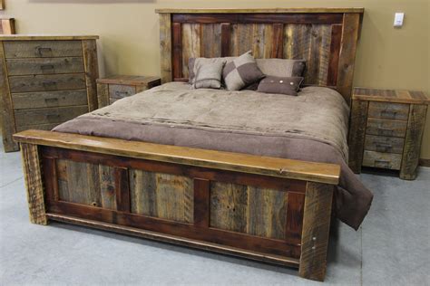barnwood timber bed  corner furniture bozeman mt