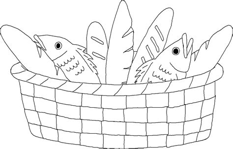 loaves  fish coloring page coloring home